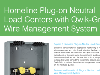 Homeline Plug-on Neutral Load Centers with Qwik-Grip - Handout