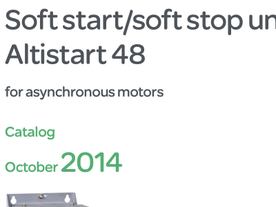 Soft start/soft stop units Altistart 48 - Catalog